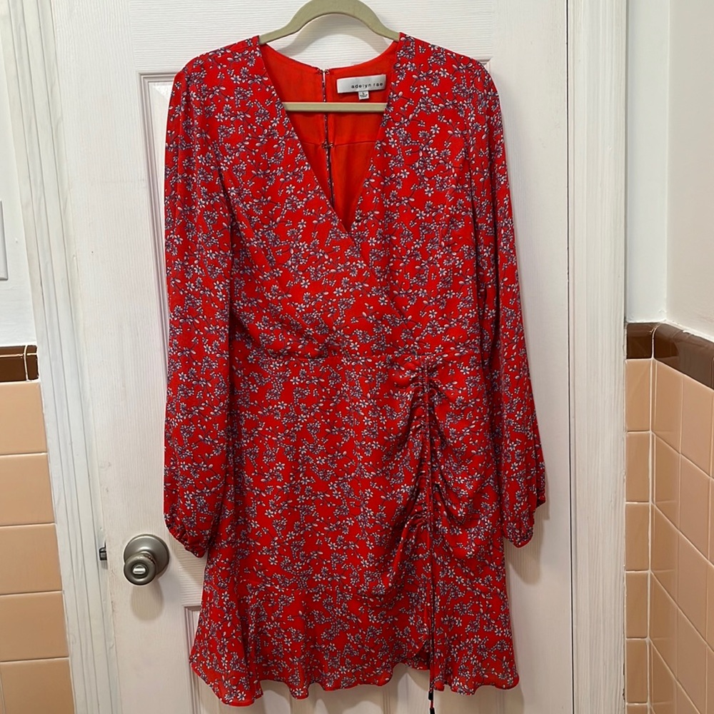 Adelyn Rae long sleeve floral dress. Size L.